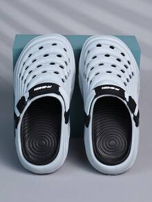 Men's Summer Outdoor Beach & Creek Sandals, Soft Thick Tire Sole Anti-Slip Closed-Toe Clogs, Plus Size Sports Sandals - Light Grey - View 8