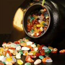 20/40/60/80/120/160/220g Natural Crystal Crushed Stone, Polished Colorful Pebbles For Decoration, Commonly Used For Flower Pots, Fish Tanks Or Landscape Design - Multicolor - View 8