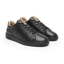 FLEXI 420401 BLACK LEATHER CASUAL SHOES - Black - View 1