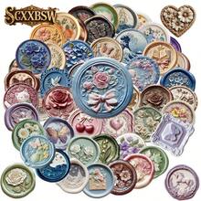 SCXXBSW 52入壓紋彩繪貼紙，酷炫動漫裝飾貼紙，經典禮品裝飾，超值組，可愛卡通貼紙，防水耐用，手機殼裝飾貼紙，可貼在筆記型電腦上，節日首選禮物 - 彩色 - 查看 1