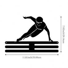 1PC Speed Skating Gold Silver Bronze Medal Display Rack, Metal Wall Decor Storage Rack, Suitable For Sports Awards, Weatherproof Display Collection - Perfect For Sports Enthusiasts And Athletes - Indoor And Outdoor Display, Ideal Gift For Sports Fans And Champions - Black - View 7