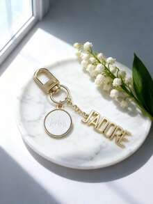 Dior Light Luxury Gold J'ADORE Letter Round Pendant Keychain Diffuser, Bag Charm Car Key Accessory, Commute Travel Personal Decoration, Birthday Valentine's Day Best Friend Exquisite Niche Gift Pendant - Kaneko - View 9