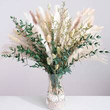 36/72pcs Bohemian Style Artificial Reed Rabbit Tail Grass Home Decor Bouquet, Reed Eucalyptus Flower Arrangement For Wedding Floral Decoration And Living Room Decor - T003 - View 8