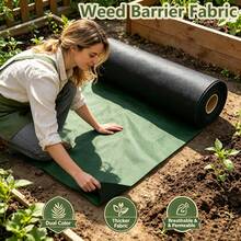 Control Tape With 11 Ground Pegs, Green And Black, Suitable For Greenhouses, Vegetable Gardens, Orchards, Courtyards, And Paths. Breathable And Water-Permeable, It Controls Weeds Beautifully, Is Easy To Lay, And Is Available In Multiple Sizes. - Y-lH - View 1