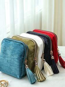 Organizador de Joyas de Viaje, Portátil con Bolsillo con Cremallera, Bolsa de Almacenamiento a Prueba de Polvo, Adecuado para Anillos, Aretes y Pulseras, Rollo de Joyas, Rollo de Joyas - Multicolor - Ver 5