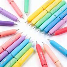 1/5/9PCS Colorful Erasable Gel Pen Set, Easily Erase Writing Errors; Equipped With 0.6mm Tip And Unique Egg-Shaped Design, Perfect For Sketching, Doodling, Writing, Project Creation, Learning Supplies, Office Tools And Professional Art Applications/School Supplies - Erasable Ballpoint Pen - View 3