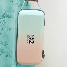Switch 2 漸層硬殼攜帶收納包，大容量旅行收納袋，可收納底座、充電器與 12 張遊戲卡，便攜防護收納袋，遊戲卡槽收納包，便攜 Switch 旅行收納包 - 查看 6