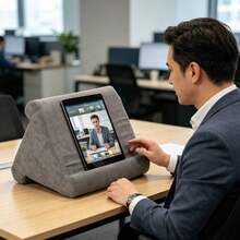 DecoDeco Soporte de Almohada Ajustable para Tablet, color gris suave - Ver 4