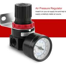 Air Regulator Pressure Gauge 1/4 NPT Thread - Black - View 5