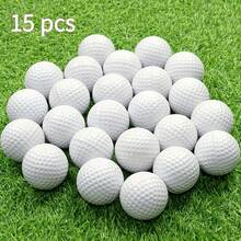 15 st realistiska golfbollar i skumgummi – lämpliga för inomhus-/utomhusträning, kan användas för svingträning/slag/chipping/puttning, träningshjälpmedel för golf – lämpliga för nybörjare till proffs, hållbara och långlivade för golfsportsträning - Vitt - Visa 6