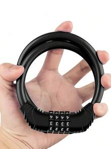 Versatile Resettable Steel Combination Lock Featuring Keyless Code Setup Sturdy 4-Digit Combination Design Lock For Anti-Theft Bicycle Portable To Hold Gates And Fences Combination Lock For Mountain Bike Road Outdoor Essential Accessories - Multicolor - View 8