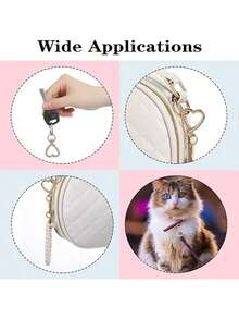 8/15pcs Heart-Shaped Keychain Clips With Spring Hooks, DIY Keychains, Suitable For Key Bags, Backpacks, Luggage Tags, Wallets And Handbag Accessories - One Size Fits All - View 4