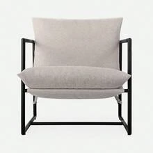 Zinus Aidan| Silla de Estructura Metálica con Cojines de Espuma Color Avena y de Fácil Armado| Garantía de 1 año - Blanca - Ver 11