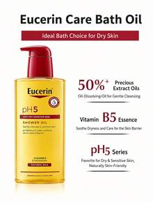Dầu tắm Eucerin, 400ml, Cải thiện tình trạng da thô ráp, Làm dịu, Nuôi dưỡng, Dưỡng ẩm, Làm sạch nhẹ nhàng, Không gây khô da. - 400ml dầu tắm - Xem 8