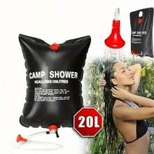1pc - 5.3 Gallon Portable Camping Shower Bag | Detachable Hose And Switch Shower Head, Suitable For Outdoor Camping, Hiking, RV Travel | Emergency Survival Gear, Backpacking Essential - Shower Bag - View 7
