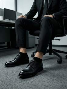 6 pares de calcetines minimalistas de unicolor para hombre, calcetines de tobillo de malla transpirable, calcetines deportivos de alta elasticidad antideslizantes y que absorben la humedad, casual y de negocios - Multicolor - Ver 3