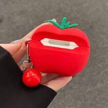 3D Tomato Shaped Bluetooth Earphone Protective Case, Soft And Clear Touch, High Tomato Recognition, Full Coverage Design Anti-Drop And Anti-Scratch, Suitable For Daily Commute And Dating, Compatible With Apple 2/3/4 Generation Pro/Pro 2 Earphone Protective Cover With Free Accessories - View 7