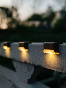 LED Solar Step Lights, Solar Powered Outdoor Yard Lights, Suitable For Outdoor, Garden, Railing, Stair Decoration Lighting Landscape Lights, Solar Landscape Atmosphere Lights - 階梯燈 - 查看 1
