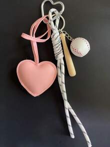 Fashion Y2K Bow Heart Bag Charm, Unique Woven Keychain Pendant, Women's Keychain Pendant - Bow Heart Hanging Ornament, Backpack Decoration, Daily Accessory, Perfect Gift For Women, Woven Ring Design, Bag Charm - Multicolor - View 15