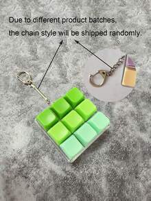 Teclado de 9 teclas con botón de liberación de presión cúbico, colgante de teclado creativo, decoración de bolso, regalo para amigos, llavero de coche, dije de bolso, accesorio de llavero, diseño de tecla de teclado, llavero de yema de dedo para adultos, llavero sensible a la presión, llavero relajante, llavero de relajación y enfoque, cremallera, regalo de cumpleaños, recuerdo de fiesta, regalo de vacaciones, accesorios de coche, decoración de bolso, escuela, estilo gótico, Y2K con soporte para tarjeta de identificación - Multicolor - Ver 28