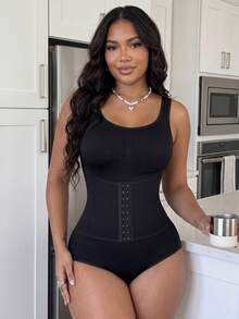 1pc Women Seamless Shapewear, Tummy Control, Butt Lifting, Body Shaper - Black - View 6