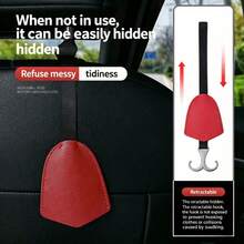 2 Packs Car Seat Back Hooks Multi-Functional Rear Seat Storage Organizer Double Hook Hanger Car Interior Accessories Vehicle Auto Supplies - 1pc - View 3