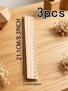 Personalized Ruler, Customized Wooden Ruler, Personalized Name, 20cm Long, Suitable For Stationery Lovers, Fashionable Ruler, Applicable For Birthday, Office, Daily Tasks And Students, Back To School Season - Multicolor - View 9