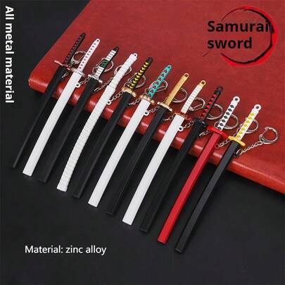 2/4/6件迷你武士刀模型玩具，家具裝飾飾品，鑰匙圈，包包掛飾，懸掛裝飾，裝飾品，生日禮物，節日禮物，完美禮物，禮物，玩具