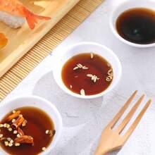 6pcs Ceramic Seasoning Dishes, Sushi Dipping Bowl, Vinegar Spice Sauce Dishes, Mini Appetizer Plates, Saucer Kitchen Tableware - 1 - View 4