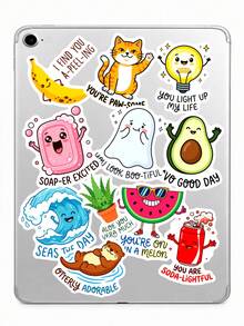 50Pcs Punny Positive Affirmation Stickers, Funny Pun Quote Sticker Pack, Cute Decals For Classroom Management & Student Incentives - Multicolor - View 4