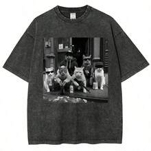 Bring Me The Horizons T-Shirt, Rock Music, Harajuku, Short Sleeve, Streetwear, Summer, Men Women, Washed T-Shirts - 鏽棕色 - 查看 12