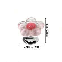 Interior Decoration Accessories Featuring Elegant Flower-Shaped Buttons, Car Key Protection Covers, Cute Designs, Protection Covers For Car Engine Start/Stop Control Levers, Universal One-Key Ignition Start Covers, Protecting Nails - Starter Button Decoration - View 3