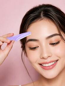 12/30pcs Standard Size Gentle Exfoliating Stainless Steel Blade Eyebrow Trimmer, Facial Hair Remover, Exfoliating Tool, Minimalist Neutral Style, Multiple Color Options (Black, Pink, Multicolor) - Multicolor - View 4