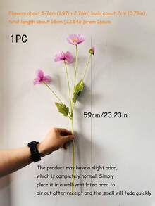 3枝/1枝 虞美人人造花 家居裝飾 絲綢花 絨毛莖 人造花飾品 花束 派對裝飾 婚禮裝飾 餐廳餐桌人造花裝飾 鐵絲可折疊人造花枝 - 彩色 - 查看 14