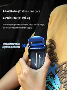 2pcs Universal Car Seat Belt Clips, Anti-Slip Seat Belt Buckle, Easy Clip-On Fixing Clip, Strong Car Seat Belt Fixing Clip - A - View 3