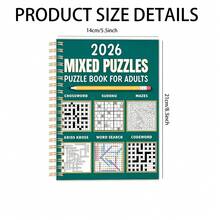 1PC A5 Paper Riddle Notebook Puzzle Collection, Including Riddles, Sudoku, Mazes, And Various Other Puzzle Games, With Detachable Pages, An Excellent Choice For Leisure, Suitable As A Gift (Pen Not Included) - Single Piece - View 4