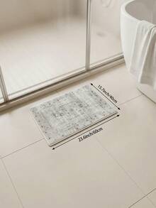 1 pieza Alfombra de sala de estar gris claro desgastada, adecuada para cocina, comedor, dormitorio, decoración de habitación festiva, interior/exterior, oficina, vestíbulo, felpudo antideslizante, alfombra de baño, pasillo, área de estudio y juegos - Gris Claro - Ver 19