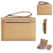 Baellerry Women's Short Wallet With Card Holder, High-End Ins Style, Colorblock Design, Fashionable Zipper Wallet For Students - Brown - View 10