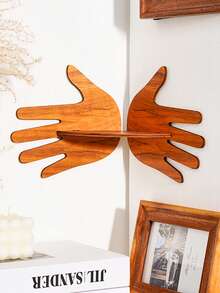 1PC/2PCS, DIY Assembly Floating Shelf/Shelves, Black/White Minimalist Lotus Shape Wall-Mounted Display Rack (Nails Not Included), Hollow Floating Shelf, Lotus Wall Corner Storage Rack, Suitable For Candle Holder Decoration Shelf, Home Cozy Decor Corner Rack, Small Ornament Display Storage Rack Corner Rack, Living Room Display Rack - Yellow - View 8
