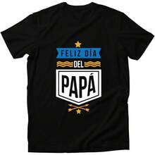 Playera Día del Padre Modelo Feliz día del Papá - Negro - Ver 1