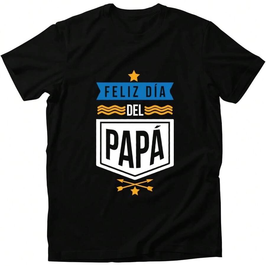 Playera Día del Padre Modelo Feliz día del Papá - Negro - Ver 1
