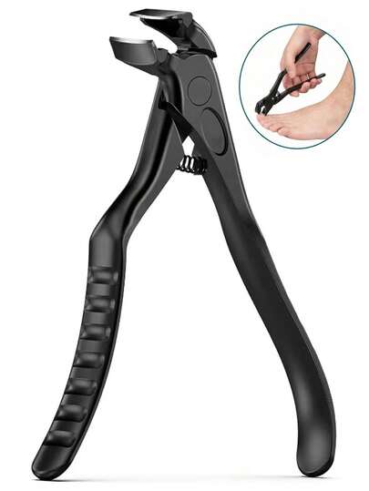 PYDESA 1pc Wide Opening Toenail Clipper, Sharp Stainless Steel Nail Clipper, Suitable For Thick Nails/Ingrown Nails, Non-Slip Handle Heavy Duty Nail Trimmer, Suitable For Men, Women And Elderly