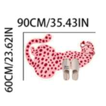1 pieza Felpudo con forma de leopardo rosa y blanco, alfombra pequeña, felpudo de bienvenida, alfombra, felpudo de piso, felpudo de entrada, alfombra de cocina, decoración del hogar, felpudo de entrada, alfombra pequeña de área, felpudo de exterior, decoración del hogar, alfombra de área, alfombra de jardín, alfombra lavable - Multicolor 2 - Ver 16