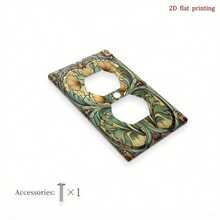 1 pezzo Pannello interruttore stile Art Nouveau - Copri presa decorativo elegante, facile installazione, senza strumenti o cablaggi richiesti, adatto per camera da letto, bagno e altri interruttori/prese a bilanciere singolo/doppio, design piatto 2D - Multicolore - Visualizzare 9