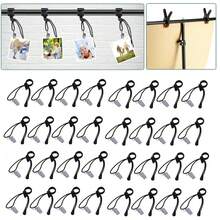 Backdrop Clips Clamps, Background Muslin String Clips Holder Photography Cloth Clip Adjustable Elastic Nylon Photo Clips For Photo Video Studio, Black - View 2