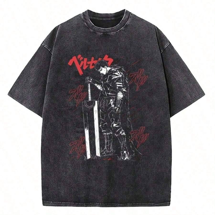 Bring Me The Horizons T-Shirt, Rock Music, Harajuku, Short Sleeve, Streetwear, Summer, Men Women, Washed T-Shirts - 藍色和黑色 - 查看 1