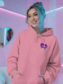 Basic Kangaroo Hoodie, Cold Weather Sweatshirt With Hood, Men's And Women's Streetwear Vibes, Winter Fashion - 淺粉色 - 查看 3