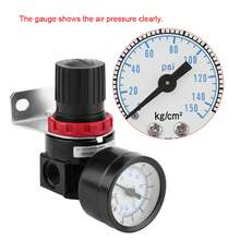 G1/4 Pneumatic Regulator, Adjustable Air Pressure Compressor Control Valve With Pressure Gauge And Bracket. - A - View 5