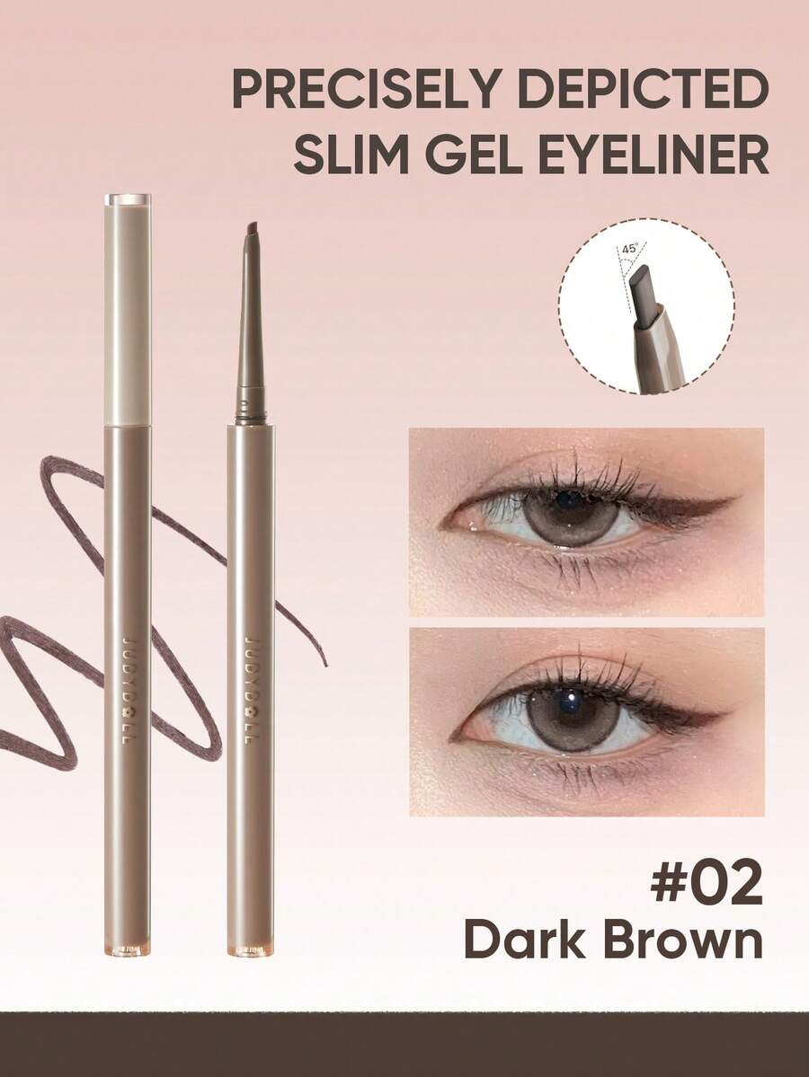 JUDYDOLL 0.06g Gel Eyeliner Pen, Smooth & Waterproof, Long-Lasting, Suitable For Beginners, Unique & Special Gift For Friends, Girlfriend