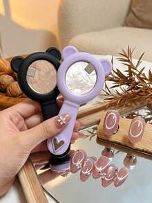 Professional Cat Eye Nail Magnet , Bear Ear Strong Magnetic Tools, Round Nail Art Magnet For Cat Eye Gel Polish, Strong Magnetic 3D Cat Eye Nail Magnet Wand, Fast Shaping Starlight Effect Magnet Tool For Gel Nails Manicure Home Salon - Multicolor - View 1